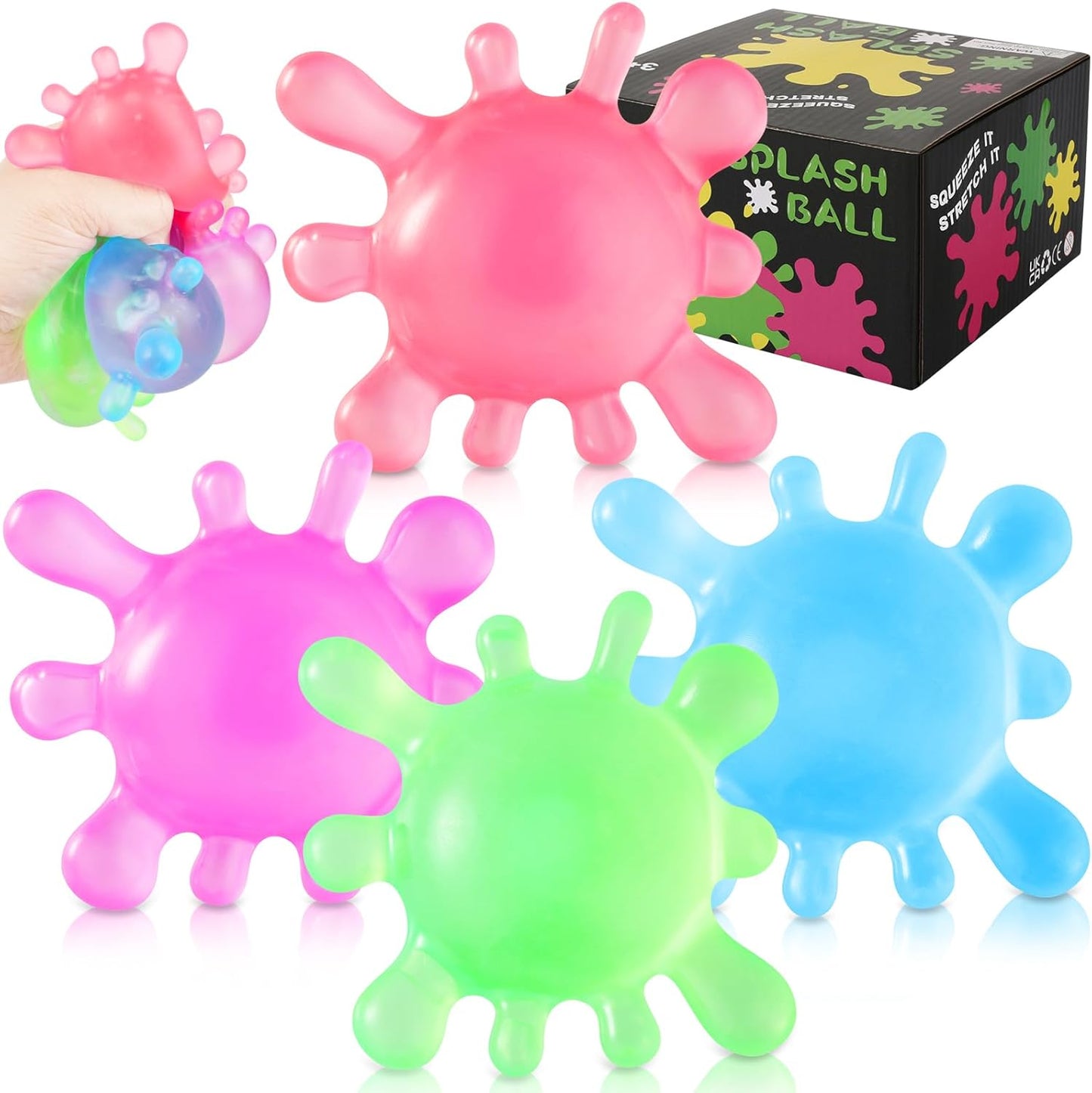Splot Splat Squishy Stress Ball – Soft Colour Splash Fidget Toy