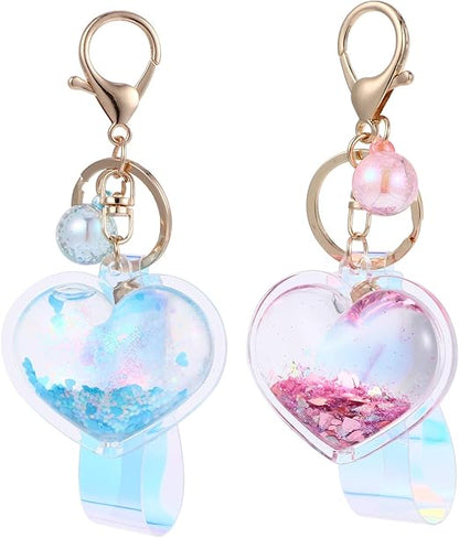 Love Shaped Oil Keyring Bag Fun & Cute Key holder Toy Accessory Heart Keychain