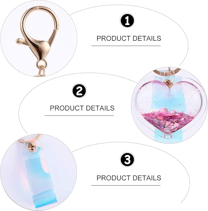 Love Shaped Oil Keyring Bag Fun & Cute Key holder Toy Accessory Heart Keychain