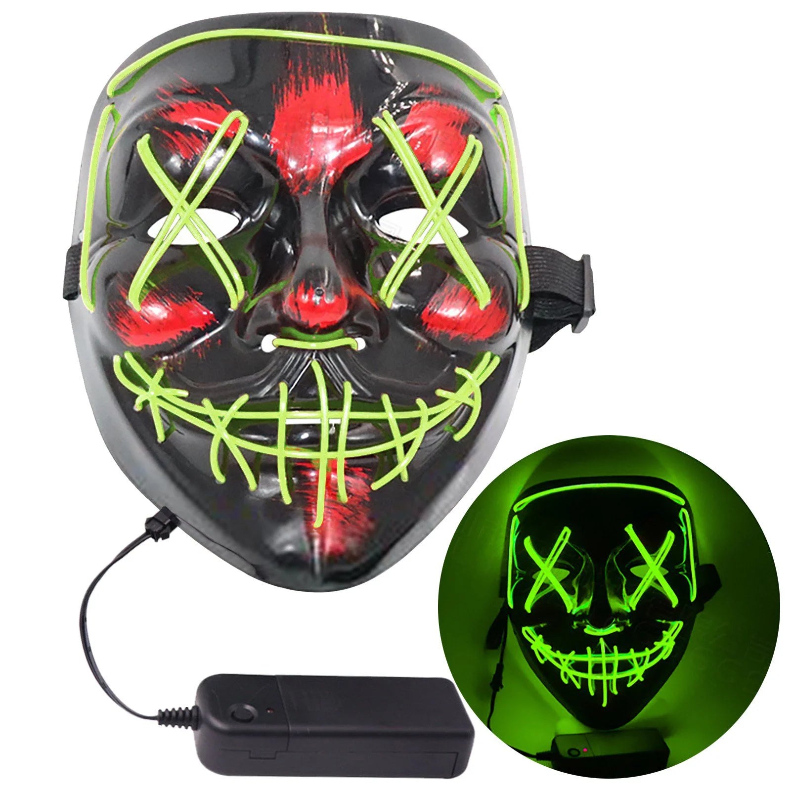 Led Halloween Scary Mask
