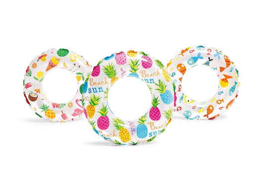 Intex Lively Print Swim Rings – Bright & Fun Inflatable Pool Ring for Kids