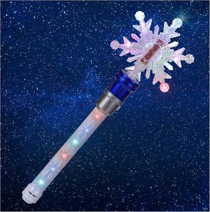Snowflake Magic Wand Fun Glow Toys Light Up Winter Princess Toy for Kids & Party