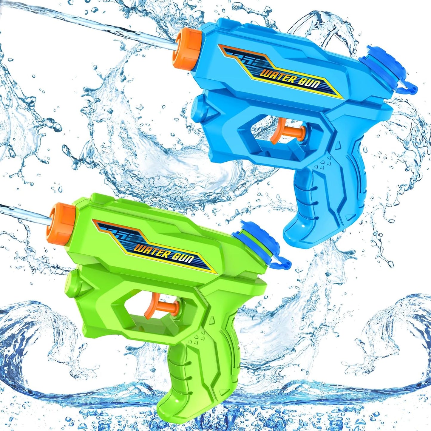 Mini Water Guns for Kids UK – 2 Pack Beach Water Blaster Toy for Summer Fun