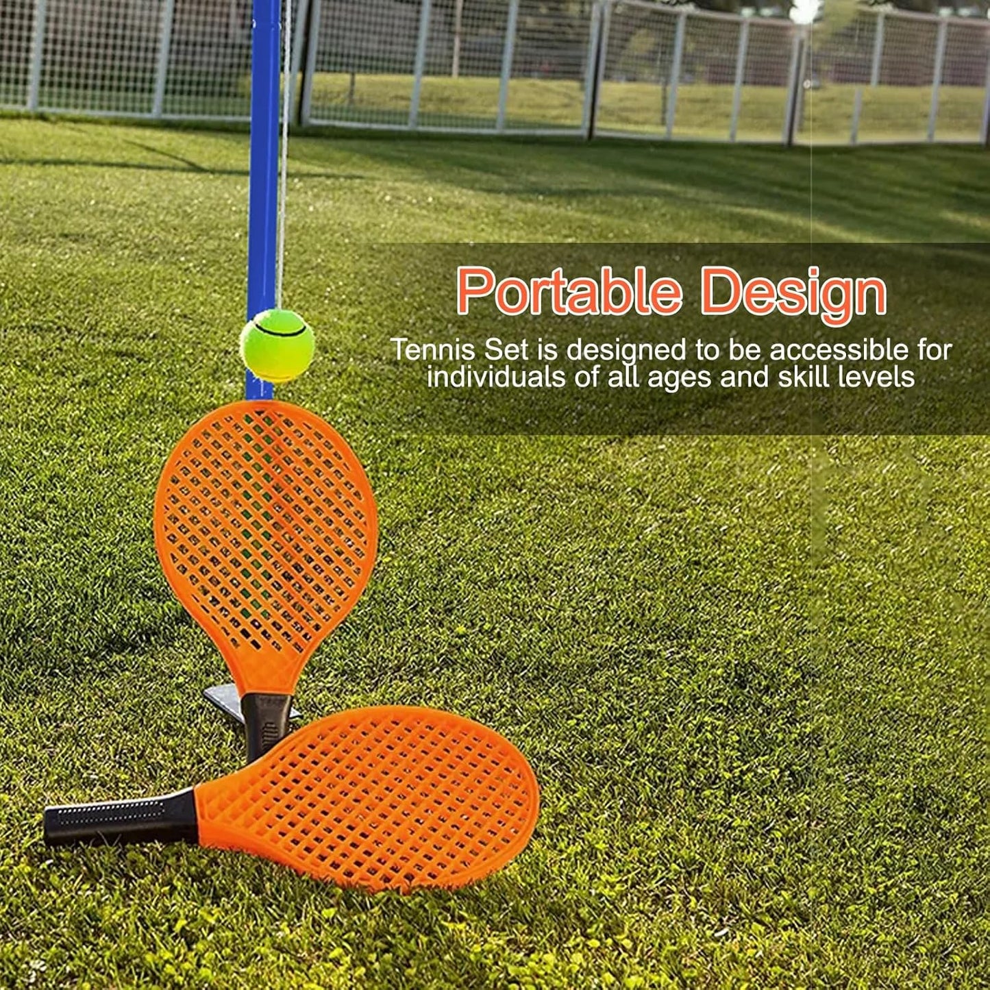 Gyro Tennis Set Outdoor Spiral Tether Ball Garden Game for Kids