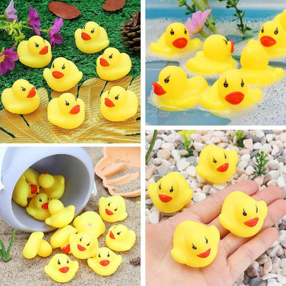 8PCS Mini Rubber Ducks Bath Toy Set