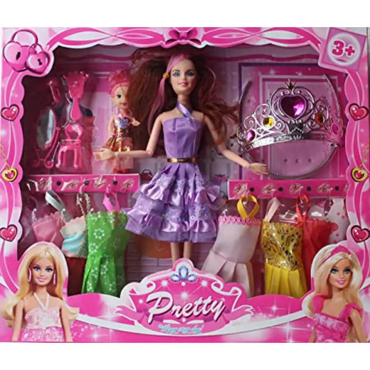 barbie doll playing set