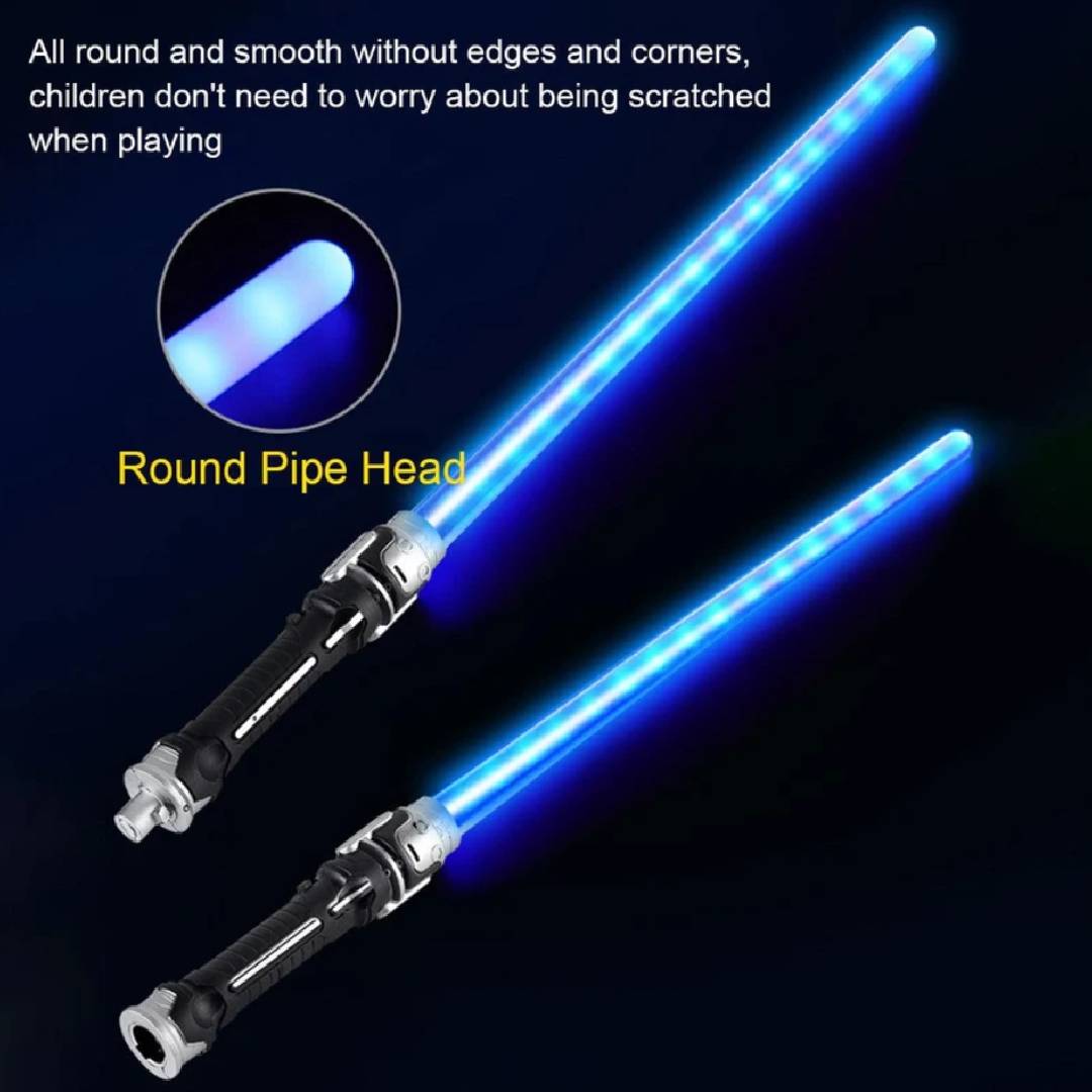 2PCS LED Light Up Toy Sword with Sound & Metal Handle
