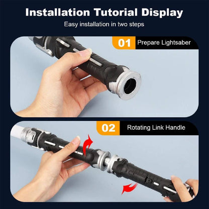 2pcs LED light up toy sword with sound metal handle cosplay role play glowing kids adventure toy set