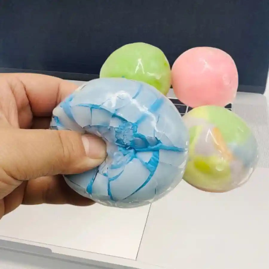 Candy colour crispy ball squishy stress relief sensory fidget toy slow rising pastel colours UK