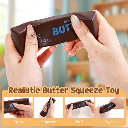 Chocolate butter bar squishy slow rising stress relief sensory fidget toy realistic food squishy UK