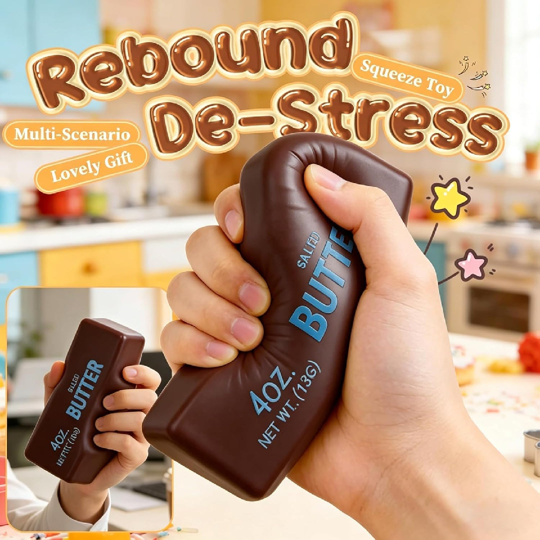 Chocolate butter bar squishy slow rising stress relief sensory fidget toy realistic food squishy UK