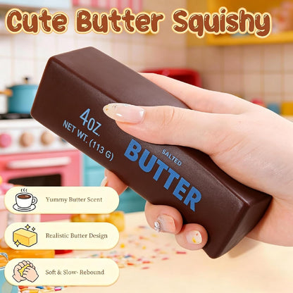 Chocolate butter bar squishy slow rising stress relief sensory fidget toy realistic food squishy UK
