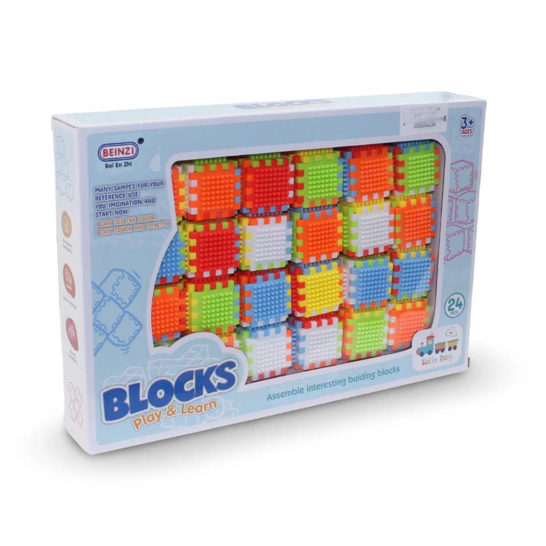 Beinzi Play and Learn building blocks set educational construction toy with colourful blocks for creative kids learning