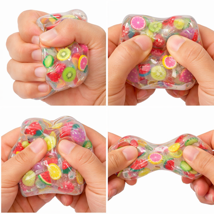 Tutti Frutti Gel-Filled Squishy Sugar Cube Sensory Fidget Toy