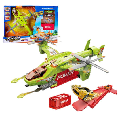 Fighter helicopter playset military aircraft toy green aviation adventure toy for kids role play rescue mission helicopter