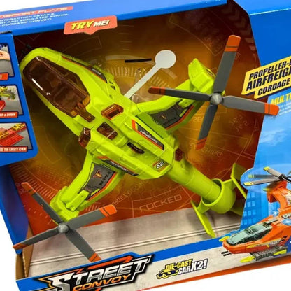 Fighter Helicopter Playset Military Aircraft Toy (Green)