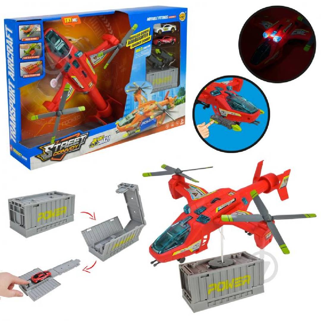 Military fighter helicopter toy playset red aircraft adventure toy for kids rescue mission and role play fun
