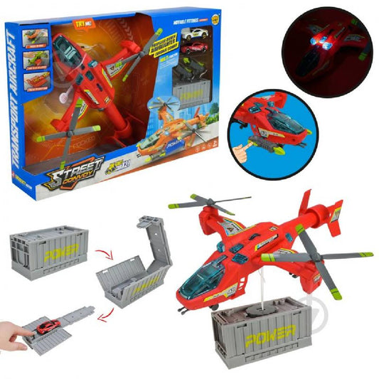 Military fighter helicopter toy playset red aircraft adventure toy for kids rescue mission and role play fun