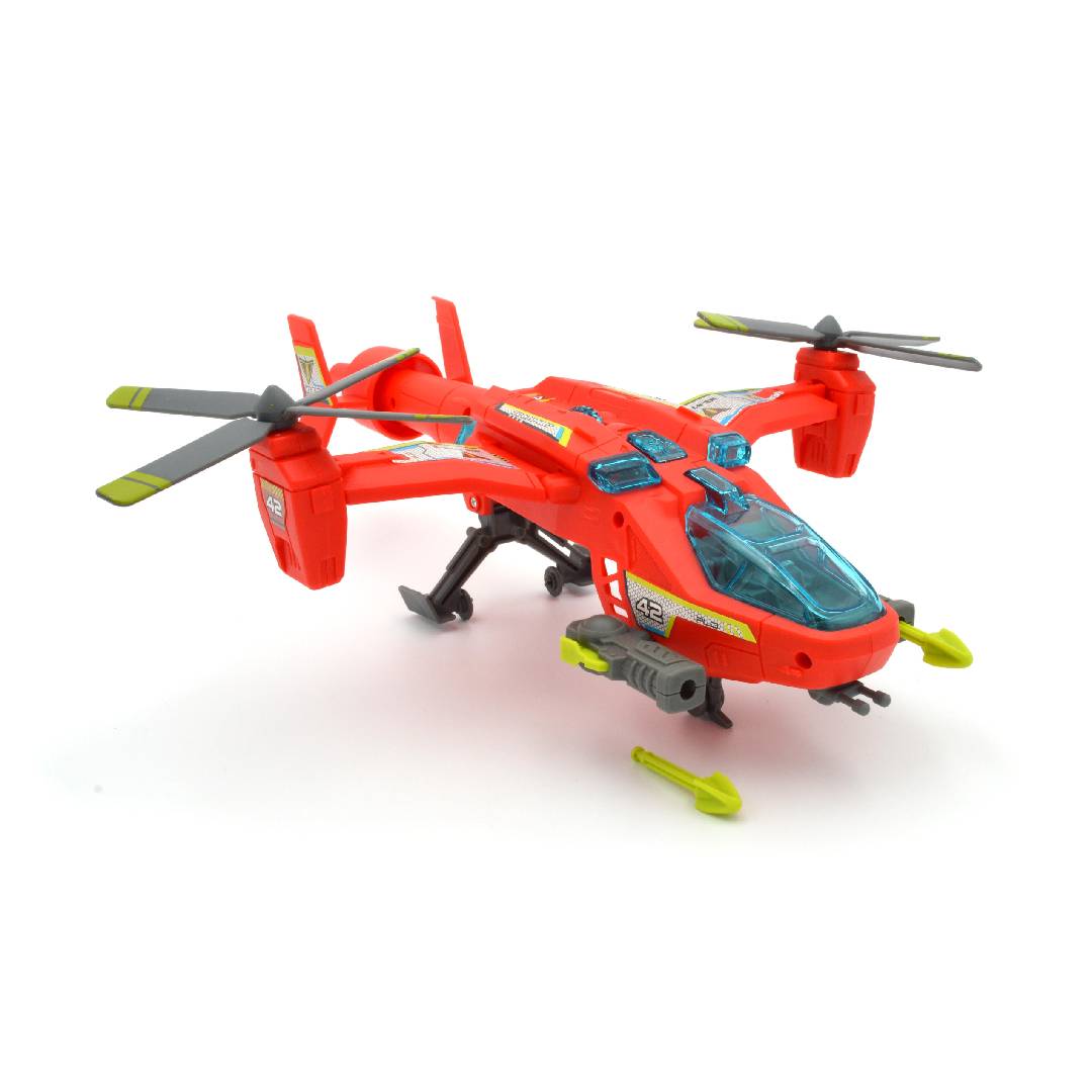 Military fighter helicopter toy playset red aircraft adventure toy for kids rescue mission and role play fun