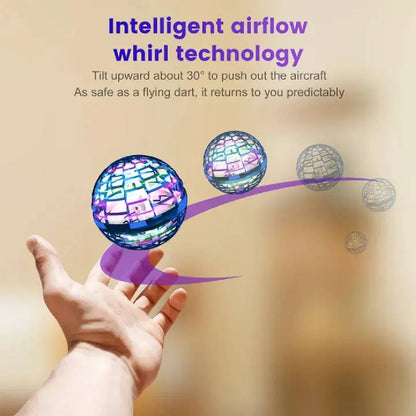Flying Orb Spinner Toy with RGB Lights