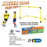 Football Soccer Goal Set - Kids Football Goal Net with Target Net for Backyard Play