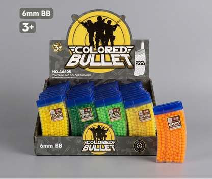 6 mm Plastic Coloured BB Bullets for Toy & Air Gun