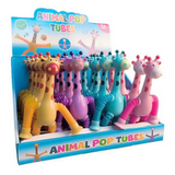 Animal Pop Tube Toy Set - Stretchable Giraffe & Telescopic Pop Toys | Budget Store UK