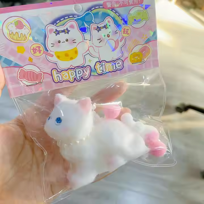 Soft Release Squeeze Cat Toy - Cat Animal Squishy Fidget Toy Kitten Lover Gift