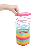 Jumbo Square Rainbow Plastic Spring - Rainbow Slinky Toy for Endless Fun