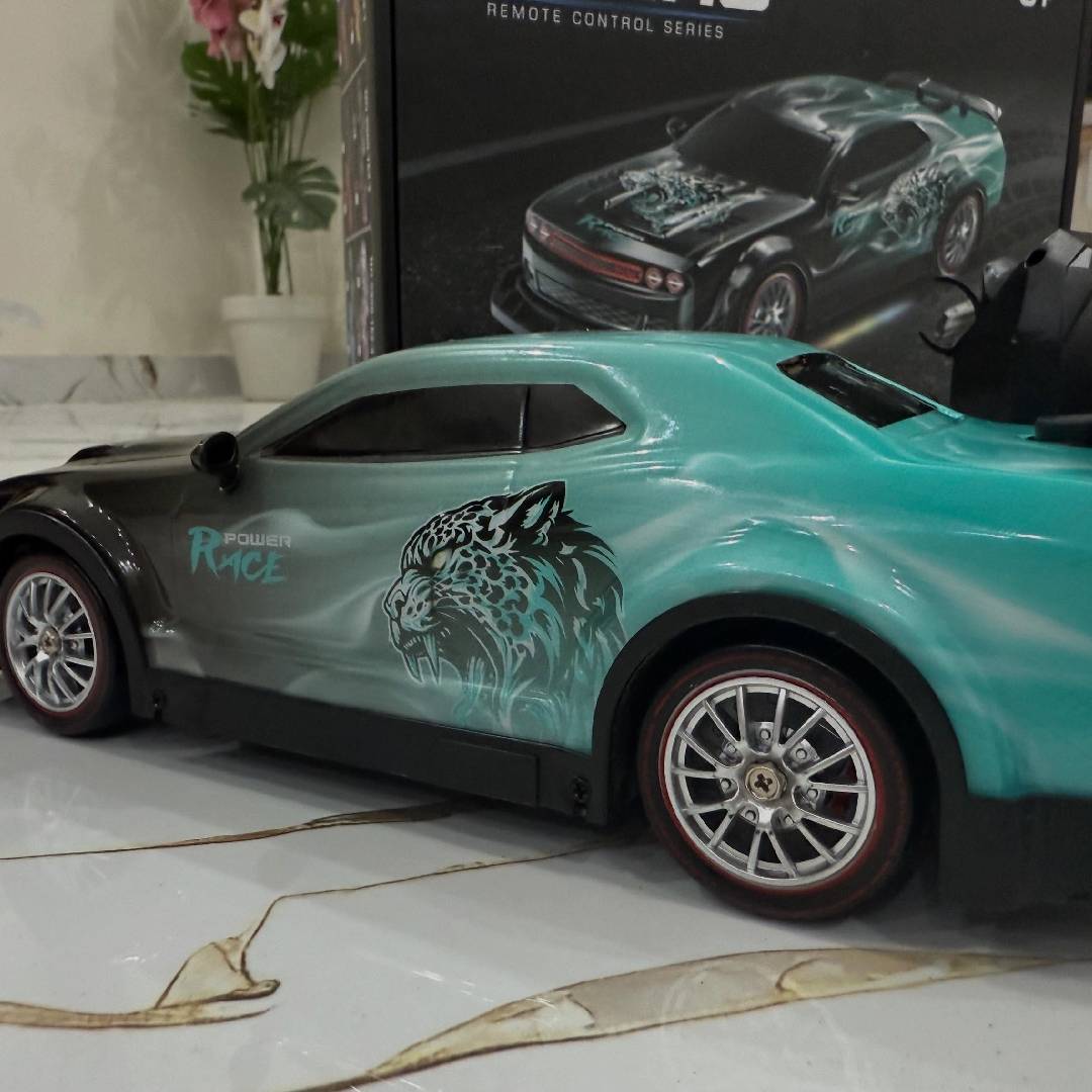 1:16 4WD RC drift car with LED lights steam effect rechargeable remote control racing toy with drift tyres