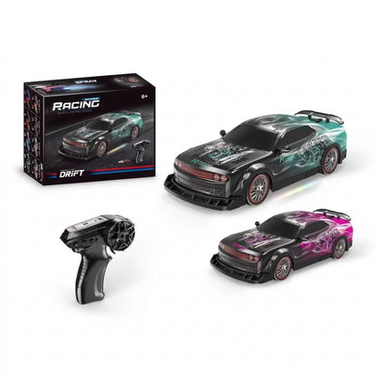 1:16 4WD RC drift car with LED lights steam effect rechargeable remote control racing toy with drift tyres