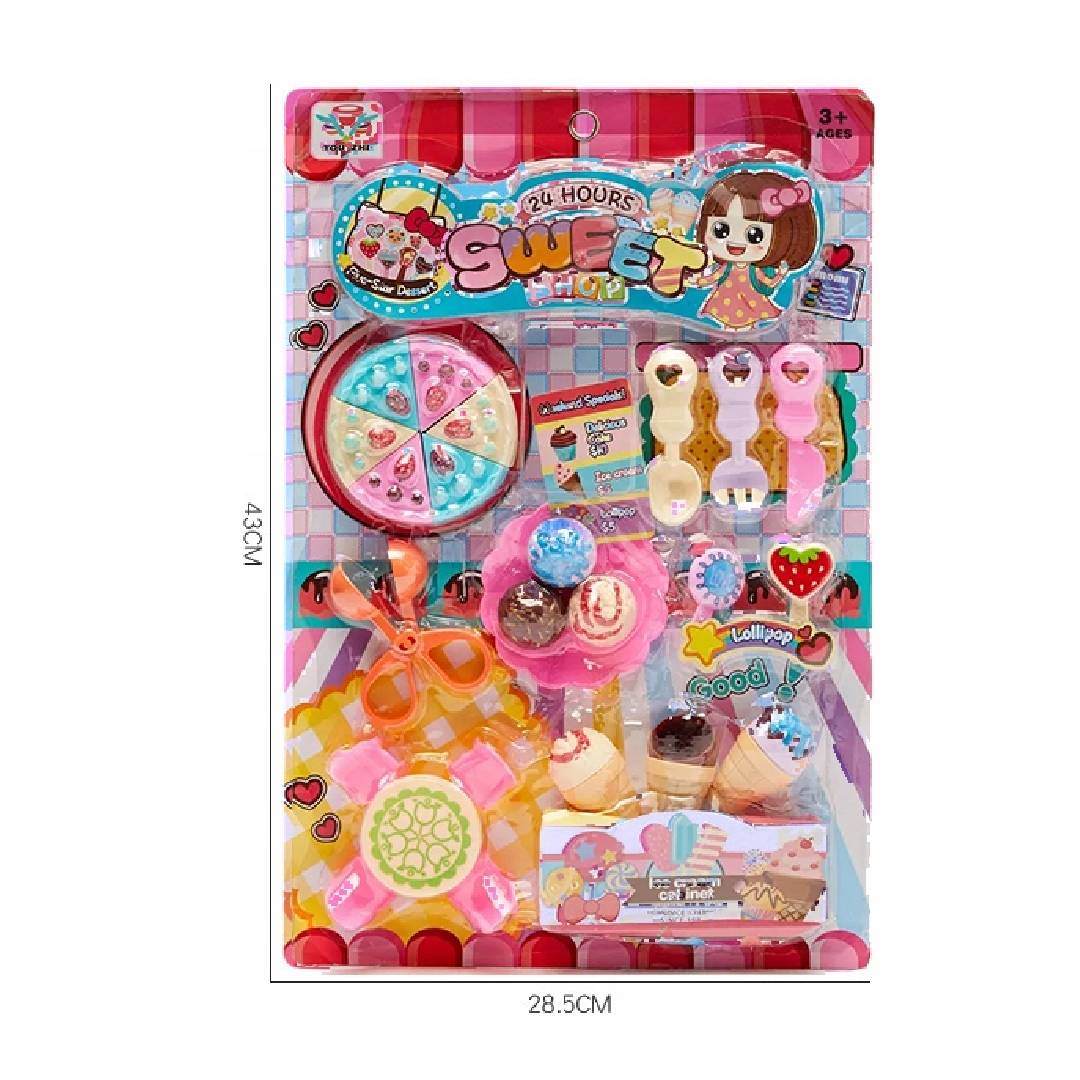Kids Ice Cream Shop Play Set with Table & Accessories