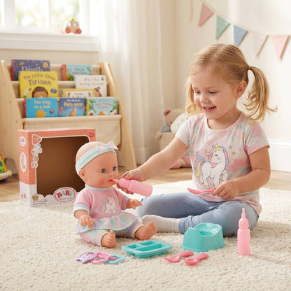 Baby doll set with potty and accessories interactive baby care role play toy for kids learning and imaginative play