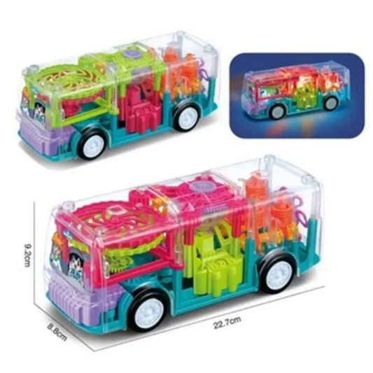 Transparent Gear Bus - Kids Electric Toy