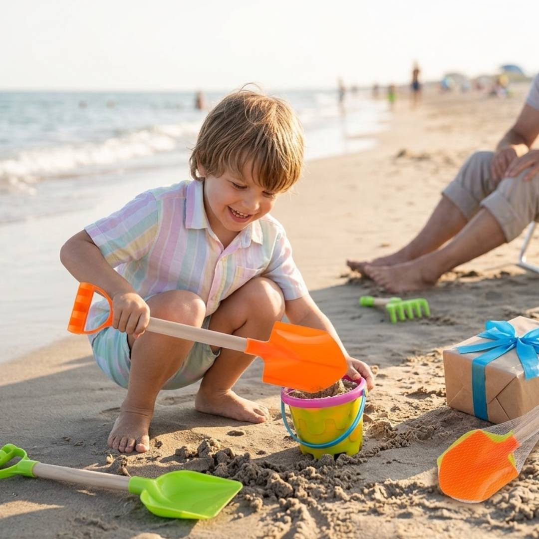 Kids beach sand shovel set 2PCS colourful plastic digging tools for beach sandpit garden and outdoor play