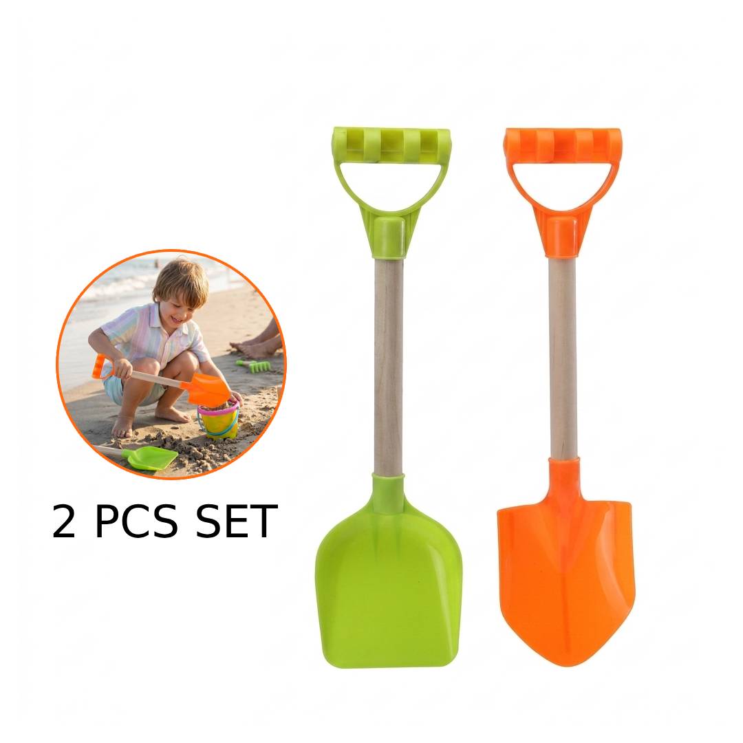 Kids beach sand shovel set 2PCS colourful plastic digging tools for beach sandpit garden and outdoor play