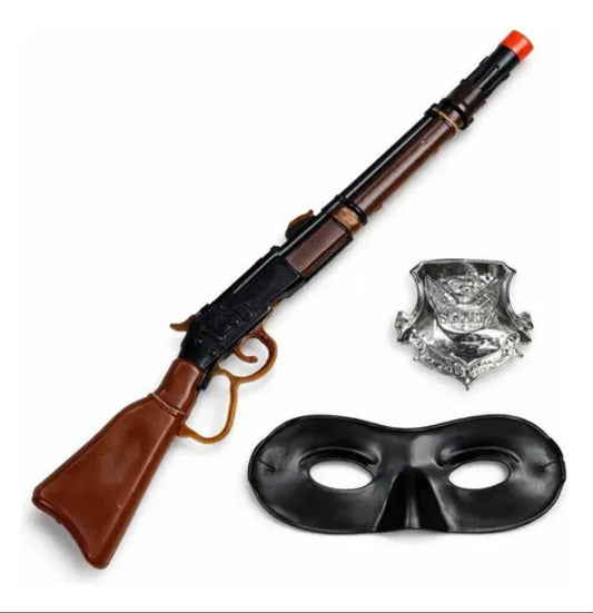 kids wild west cowboy role play costume set mask dress up imaginative play toy UK
