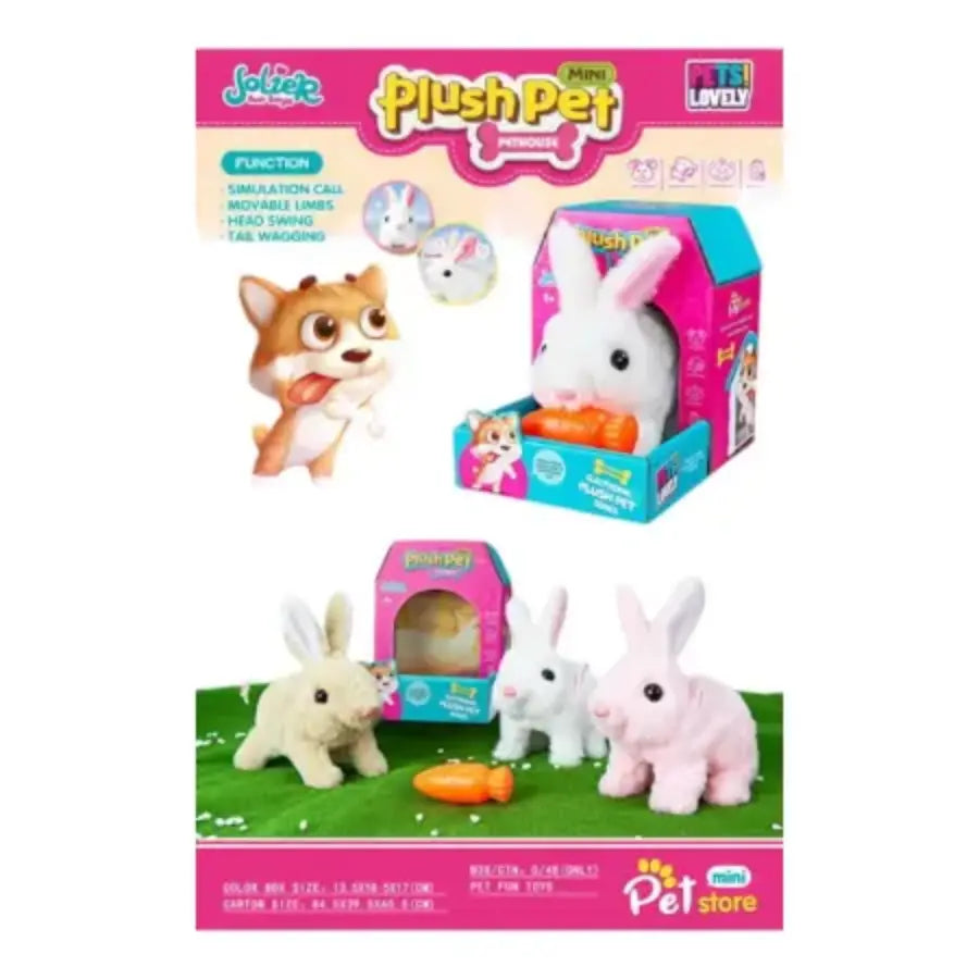 Electronic Plush Pet Rabbit Toy for Kids Budget Store UK