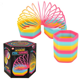 Jumbo Square Rainbow Plastic Spring - Rainbow Slinky Toy for Endless Fun