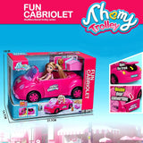 Barbie Doll and Convertible Car Toy Set Budget Store UK