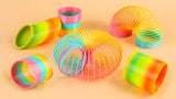 Jumbo Square Rainbow Plastic Spring - Rainbow Slinky Toy for Endless Fun