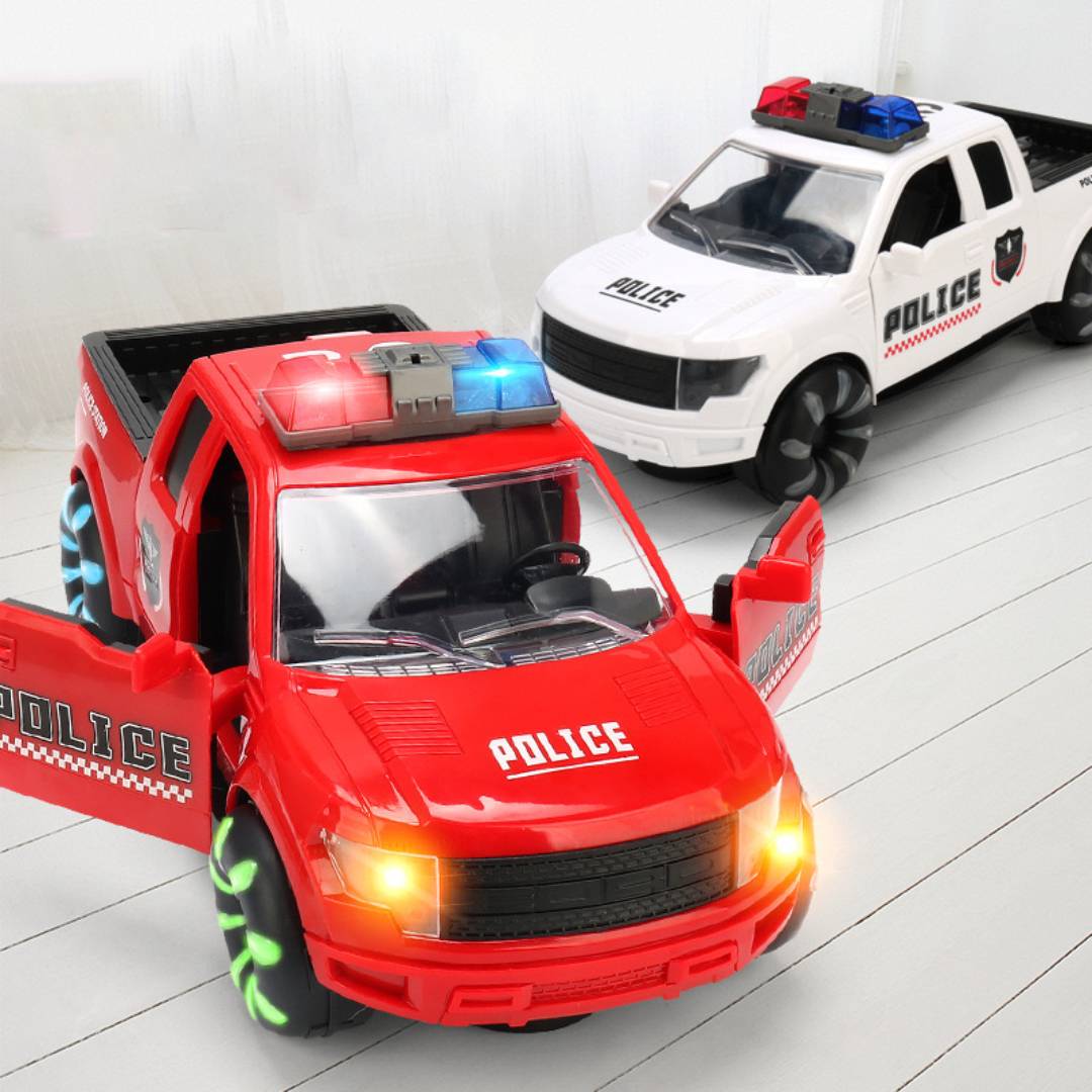 Police spray model car toy with lights sound and mist effect interactive emergency vehicle toy for kids role play