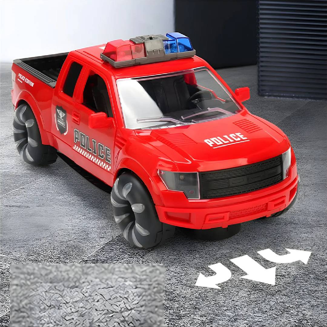 Police spray model car toy with lights sound and mist effect interactive emergency vehicle toy for kids role play