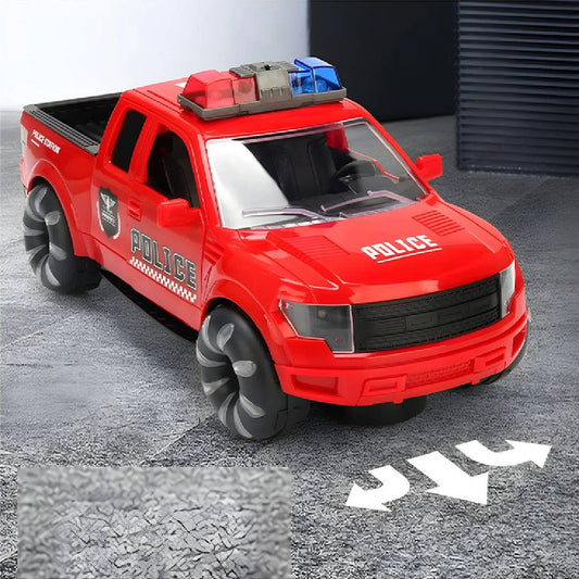 Police spray model car toy with lights sound and mist effect interactive emergency vehicle toy for kids role play