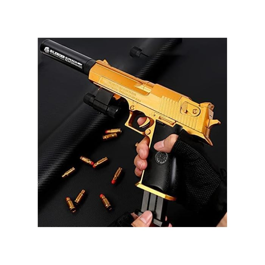 Desert Eagle Toy Gun - Realistic Soft Bullet Gun for Safe Play