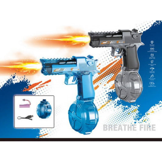 Rechargeable electric water gun toy with drum magazine high capacity water blaster for kids outdoor summer play