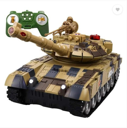 RC Military Tank for Kids - 1:18 Scale with 360° Rotating High Speed Turret