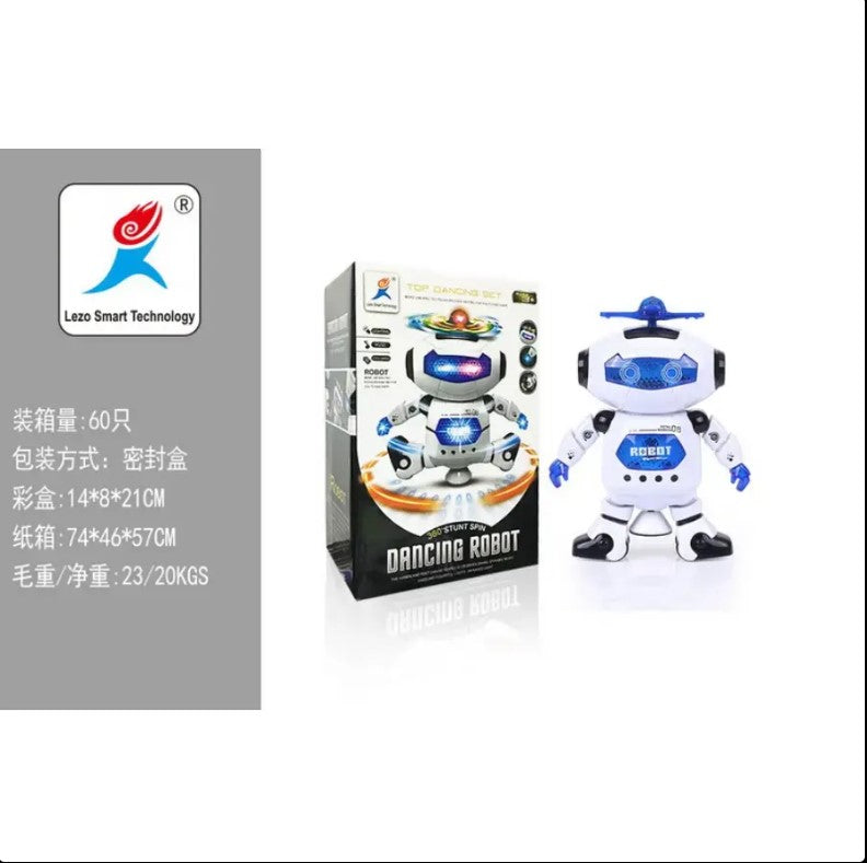 SDMAX Dancing Robot Toy - 360° Spin & LED Lights - Kid Safe Musical Toy