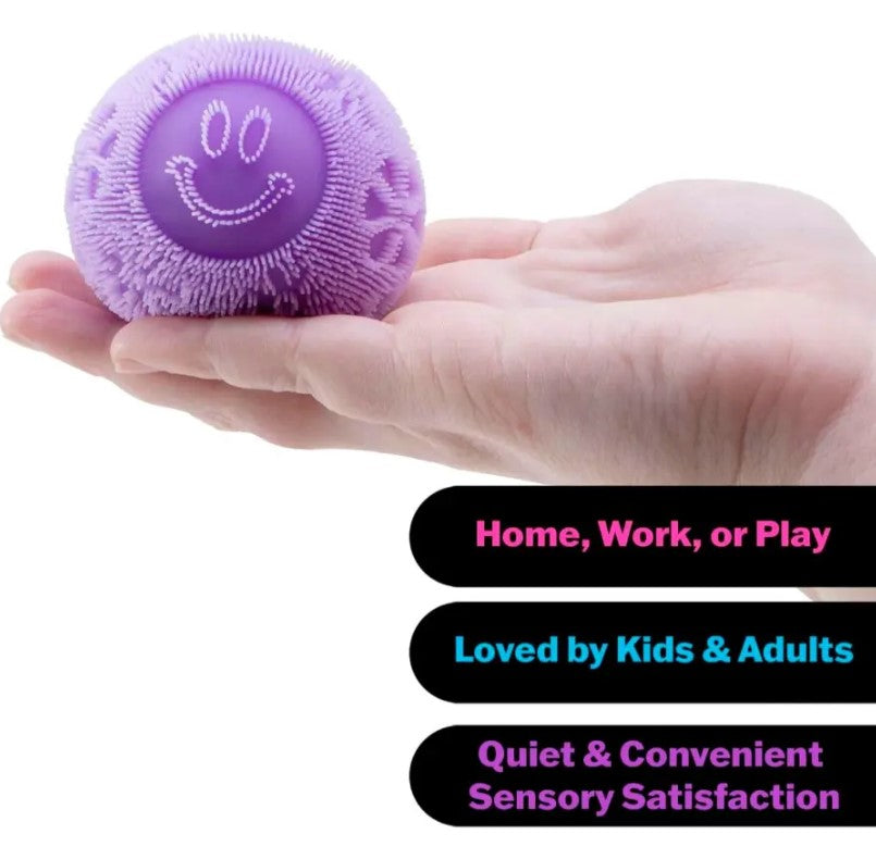 Fuzz Ball Soft Squishy Retro Fidget – Fuzzy Sensory Stress Toy