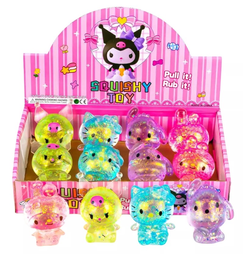 4 Squishy Sanrio Set – Cute, Soft & Stress-Relief Squishy Toys for Kids